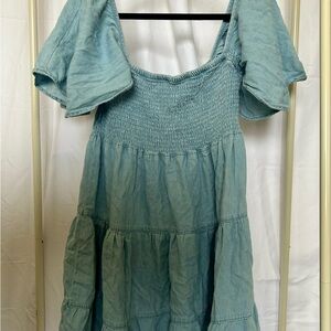 Denim Blue Off-Shoulder Dress